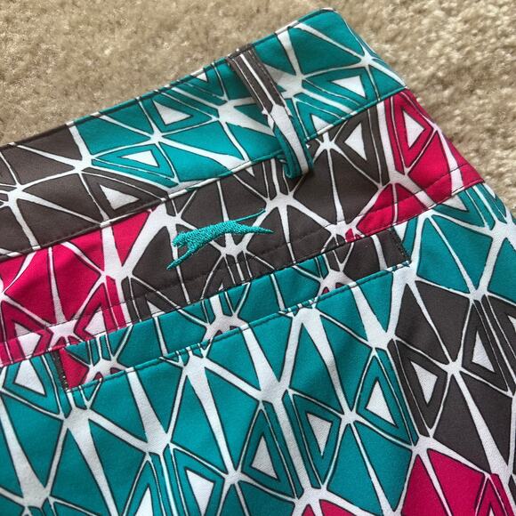 Slazenger Multicolored Geometric Print Active Golf/Tennis Skort Size: 8 - Picture 10 of 13